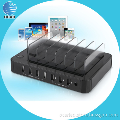 Universal Chargers,Portable usb, Multi USB Charger 7 port charging station for mobile phone android tablet